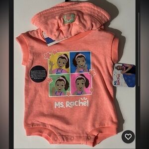 Ms. Rachel Coral Baby Romper 3/6 Months